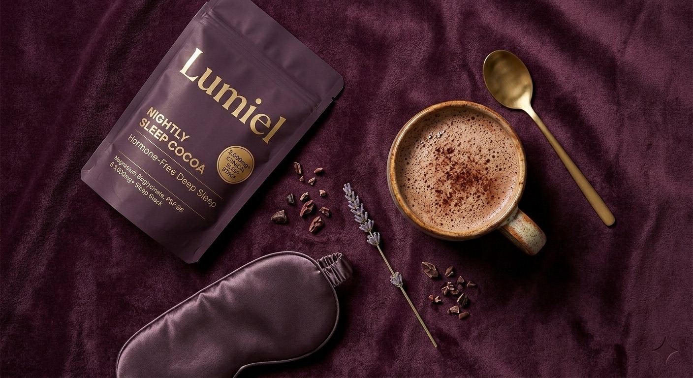 Noctelle cocoa ritual flat-lay
